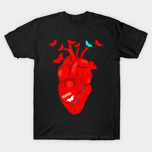 Butterflies in the Heart T-Shirt by emma17